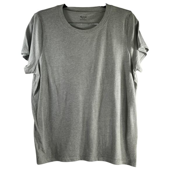 Madewell Grey Crew Neck Short Sleeve Tee Regular Size Medium - Picture 1 of 7